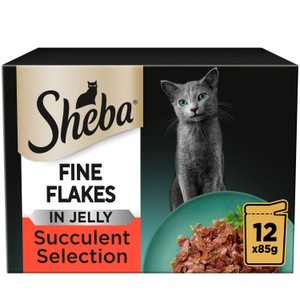 ® Fine Flakes Adult Wet Cat Food Succulent Selection in Jelly 12x85g Pouch