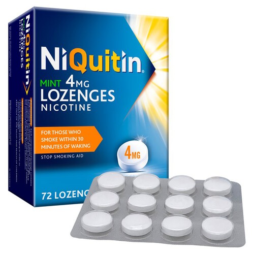 NiQuitin Mint Lozenge - 4mg, 72 Nicotine Lozenges -Stop Smoking Aid