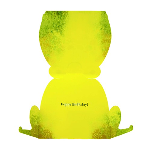 Hallmark Kids'  Birthday Card  - Die-Cut Frog Design