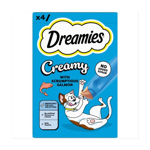 Dreamies Creamy No Sugar Cat Treats With Salmon