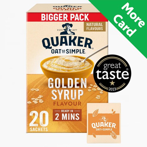 Quaker Oat So Simple Golden Syrup Big Pack Porridge Sachets