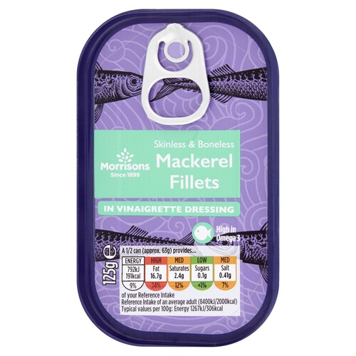 Morrisons Mackerel Fillets In Vinaigrette (125g)