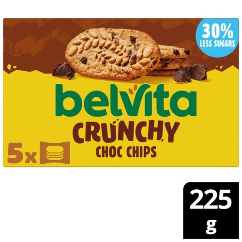Belvita 30% Less Sugar Choc Chip Cereal Snack Bars Multipack