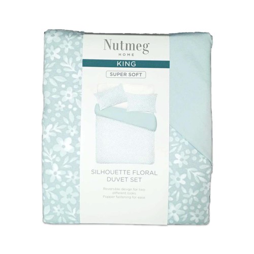 Nutmeg Home Soft Touch Silhouette Floral Duvet Set King