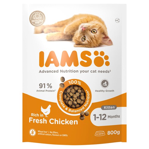 Iams For Vitality Kitten 1-12 Months With Chicken