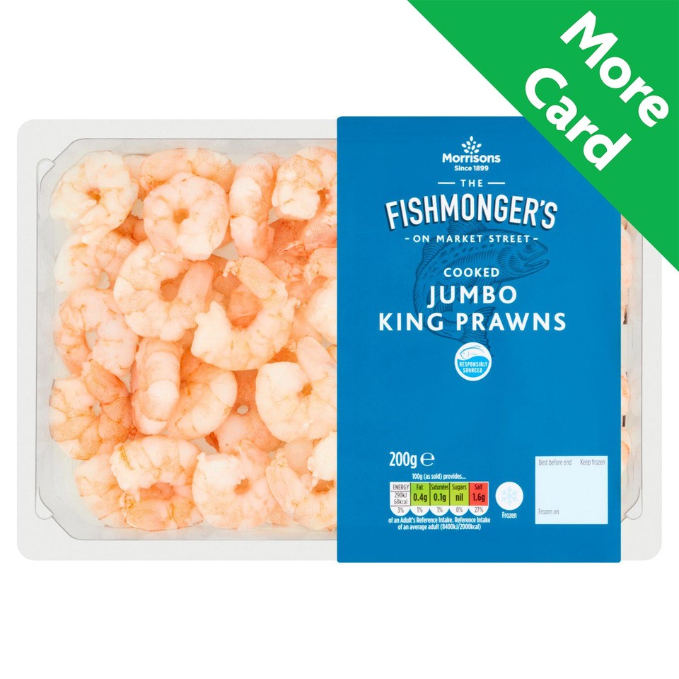 Raw Peeled Jumbo King Prawns – Sainsbury's – 225g
