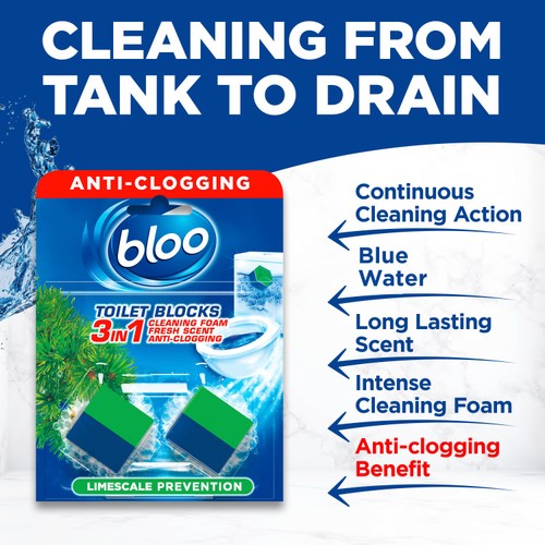 Bloo Incistern Cube Toilet Block Limescale Prevention