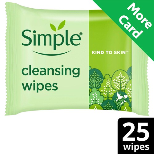 Simple Cleansing Face Wipes Biodegradable