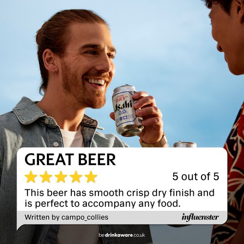 Asahi Super Dry 4x330ml 0.0% Abv