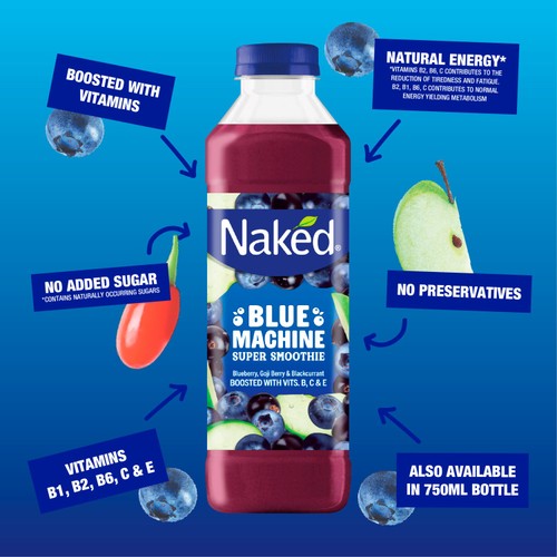Naked Blue Machine Super Smoothie 750ml