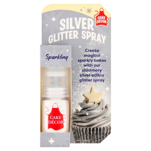 Cake Décor cake decor silver glitter spray