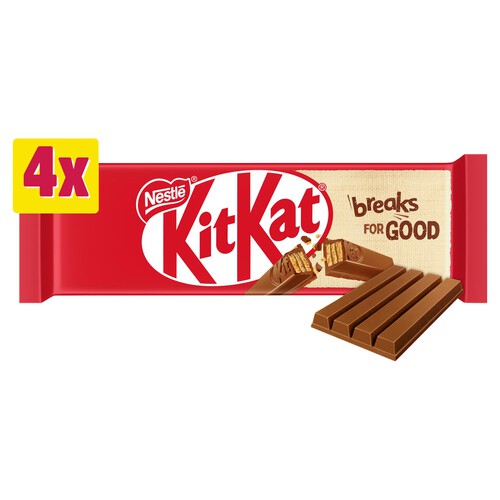 Kit Kat 4 Finger Milk Chocolate Bar Multipack 4 Pack