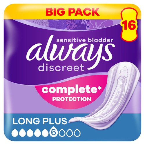 Always Discreet For Sensitive Bladder Long Plus Pads Value Pack