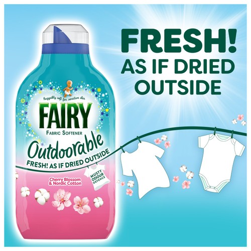 Fairy Outdoorable Cherry Blossom & Nordic Cotton 60 Washes 840ml 