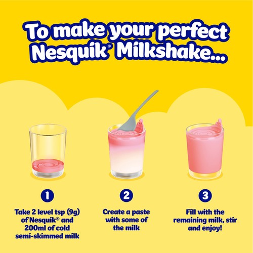 Nesquik Strawberry Flavoured Milkshake Powder 500g Tub
