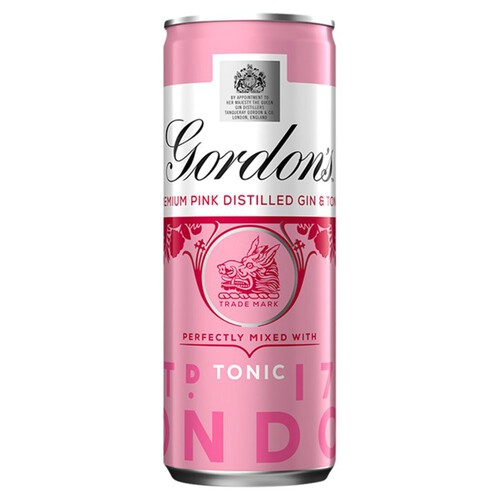 Gordon's Premium Pink Gin & Tonic 5% vol  Ready to Drink Premix Can