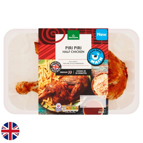 Morrisons British Chicken Shop Peri Peri Half Bird 800g