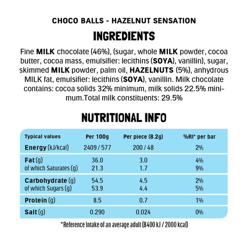 Kinder Choco Balls Milk & Hazelnut Sensations   90g