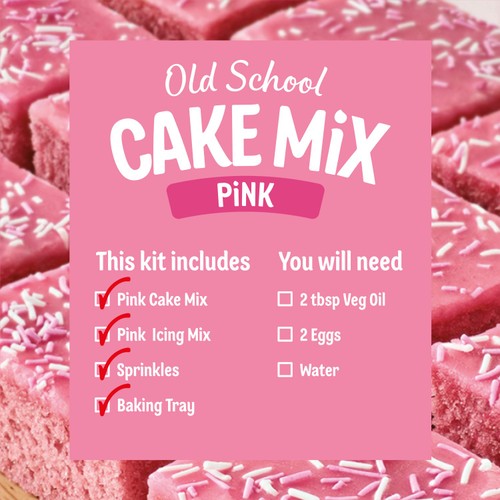 Dr. Oetker Pink Old School Traybake Mix 
