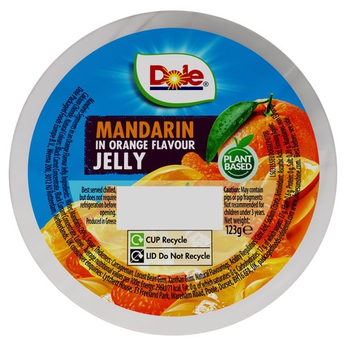 Dole Fruit in Jelly Mandarins in Orange Flavour Jelly 123g