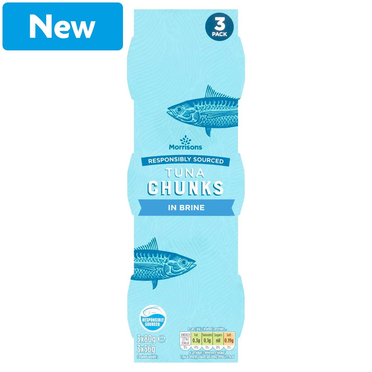 Morrisons Tuna Chunks In Brine 3x80g