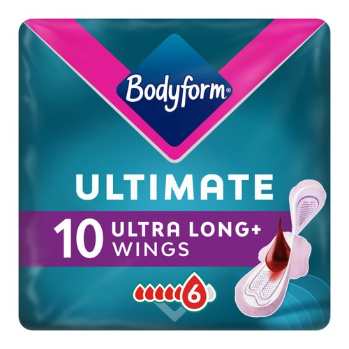 Bodyform Ultimate Ultra Long Sanitary Towels Wings 10 Pack