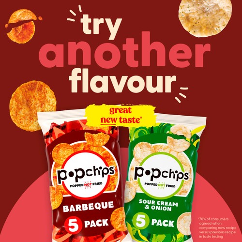 Popchips Barbecue Multipack Crisps 5 Pack