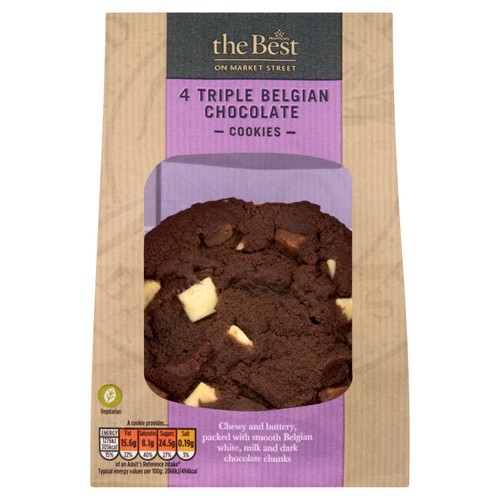Morrisons The Best Triple Belgian Chocolate Cookies