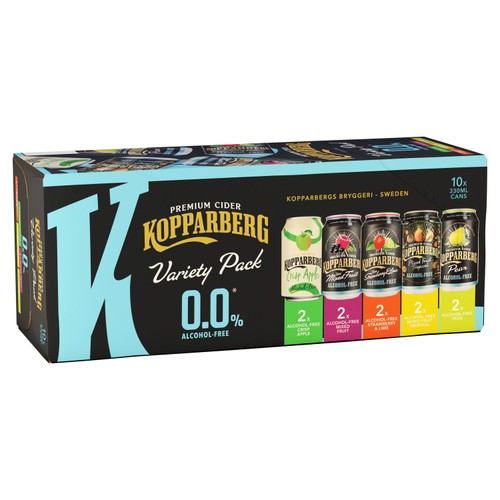 Kopparberg Variety Alcohol Free Cans 10x330ml