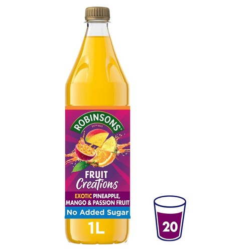 Robinsons Fruit Creations Exotic Pineapple Mango & Passion Fruit Squash