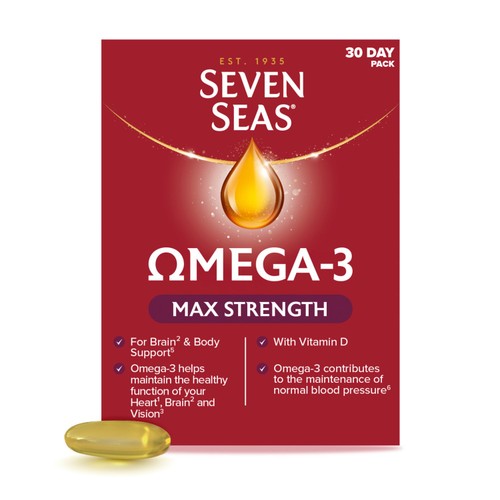 Seven Seas Omega-3 Fish Oil Max Strength with Vitamin D Capsules