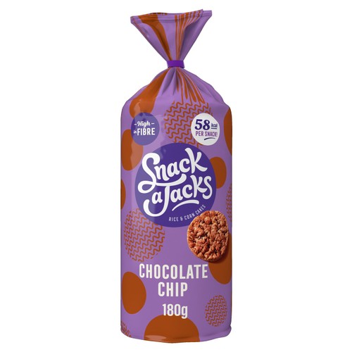 Snack A Jacks Jumbo Chocolate Chip Sharing Rice Cake Crisps