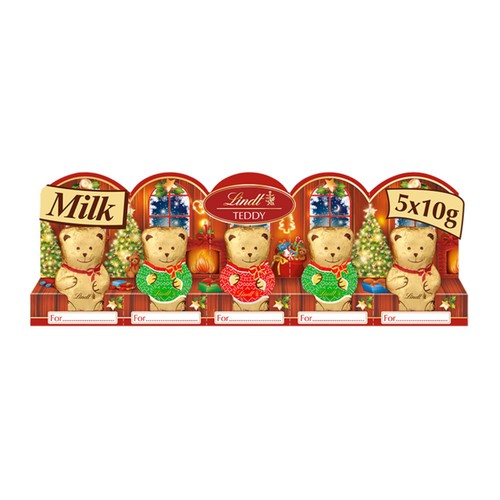 Lindt Milk Chocolate Teddy Bears 5x10g