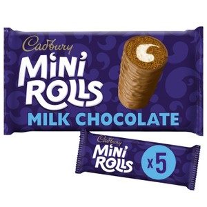 Cadbury Milk Chocolate Mini Rolls Cakes Multipack Snack 5pk