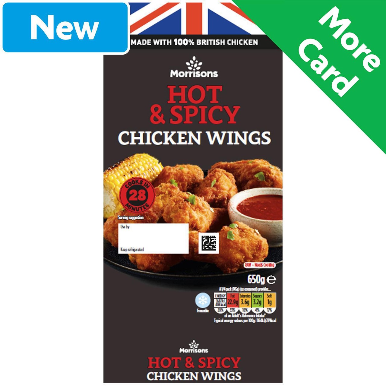 Morrisons Hot & Spicy Chicken Wings 650g