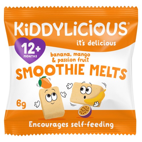 Kiddylicious Banana, Mango & Passionfruit Smoothie Melts Baby Snacks