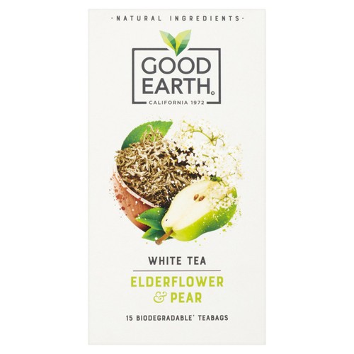 Good Earth Herbal Tea White Tea Elderflower And Pear 15 TeaBags