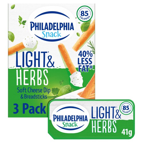 Philadelphia Light Herbs Low Fat Soft Cream Cheese Snacks