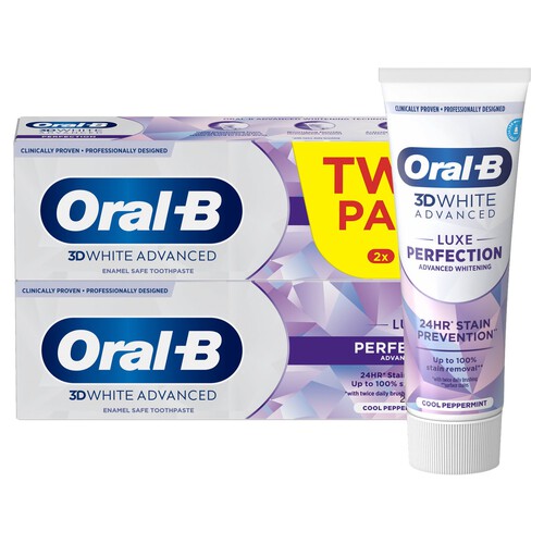 Oral-B 3D White Luxe Perfection Twin Pack 