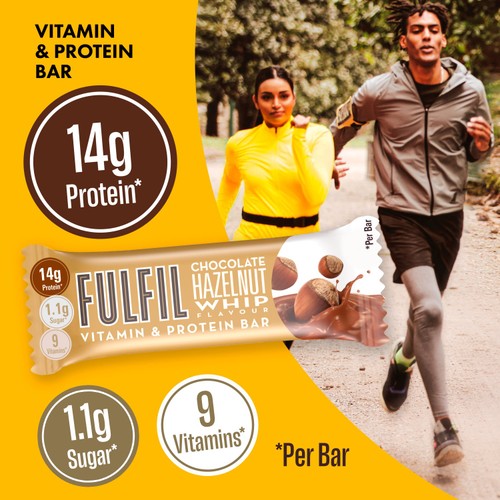 FULFIL Chocolate Hazelnut Whip Flavour Vitamin & Protein Bar 40g