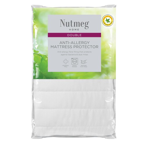 Nutmeg Home Anti Allergy Mattress Protector Double