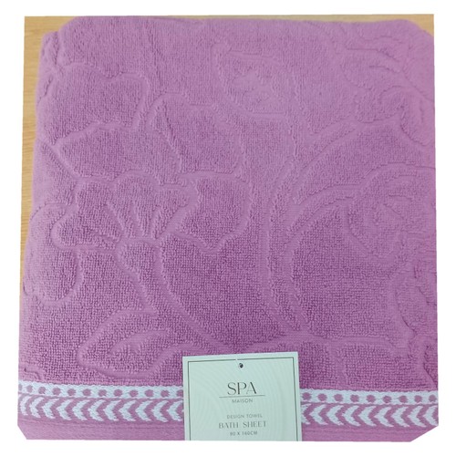 Spa Maison Plum Floral Bath Sheet