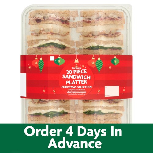 Christmas Sandwich Platter (20 Pieces) - Eat On Same Day  FTO
