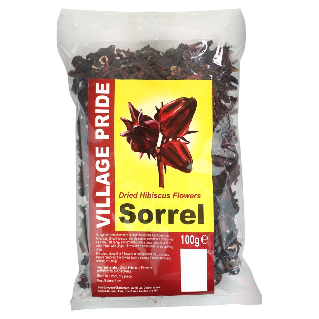 Village Pride Dried Sorrel Hibiscus Flowers 100g