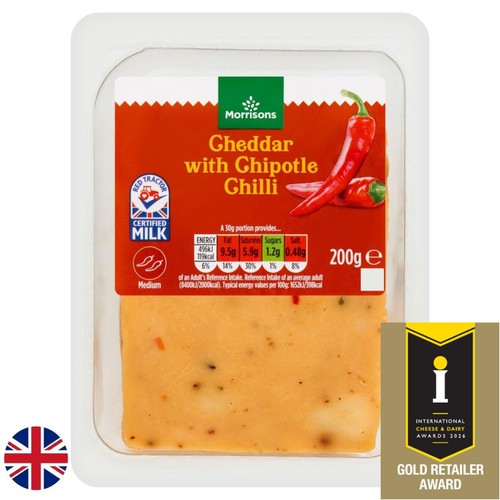 Morrisons British Cheddar with Chipotle Chilli 200g