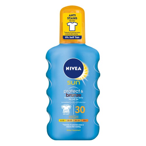 NIVEA SUN Protect & Bronze Sun Cream Spray SPF30 