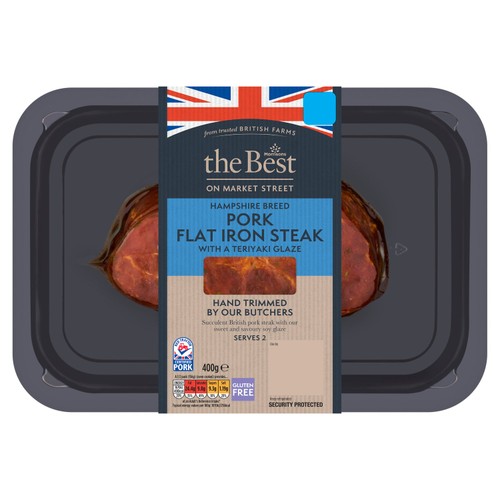 Morrisons The Best British Pork Flat Iron Steak With Teriyaki Glaze 400g