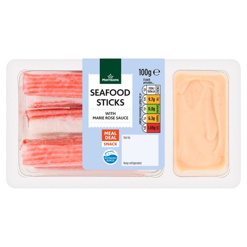 Morrisons snack seafood sticks with marie rose sauce