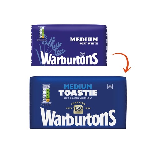 Warburtons Medium White Bread 800g