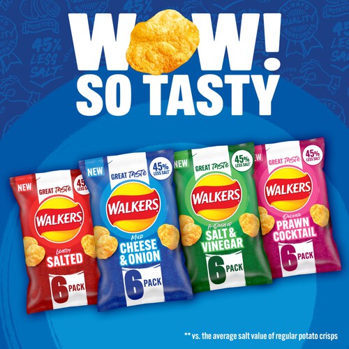 Walkers Less Salt Lightly Salted Multipack Crisps